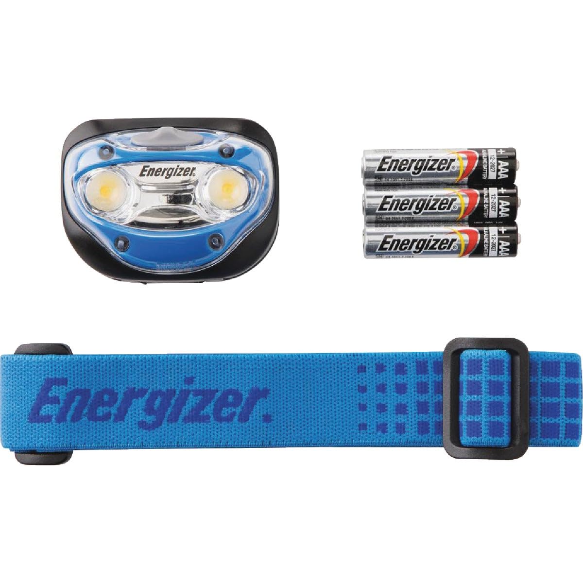 Energizer Vision Headlamp at night, ideal for camping and late tasks.