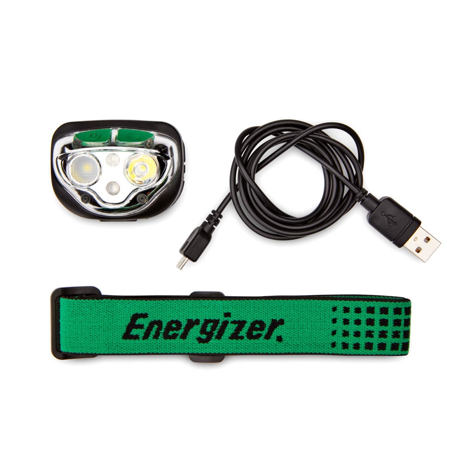 Energizer Vision headlamp shatterproof lens withstands impact during activities