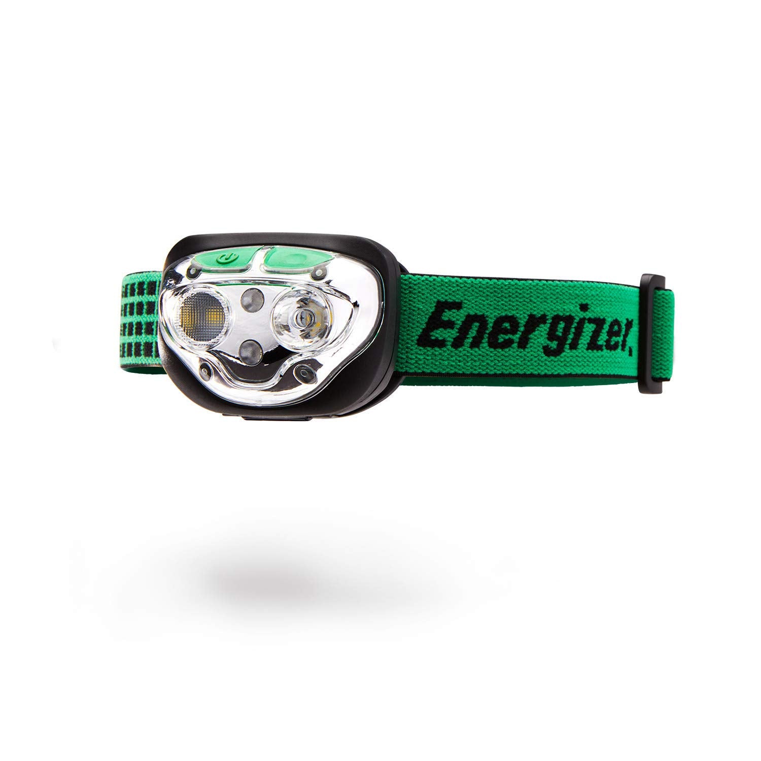 Energizer Vision headlamp turned on for hands-free night activities