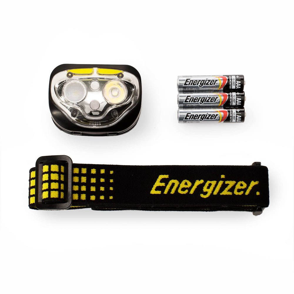 Energizer Vision headlamp with durable, shatterproof lens for rugged use