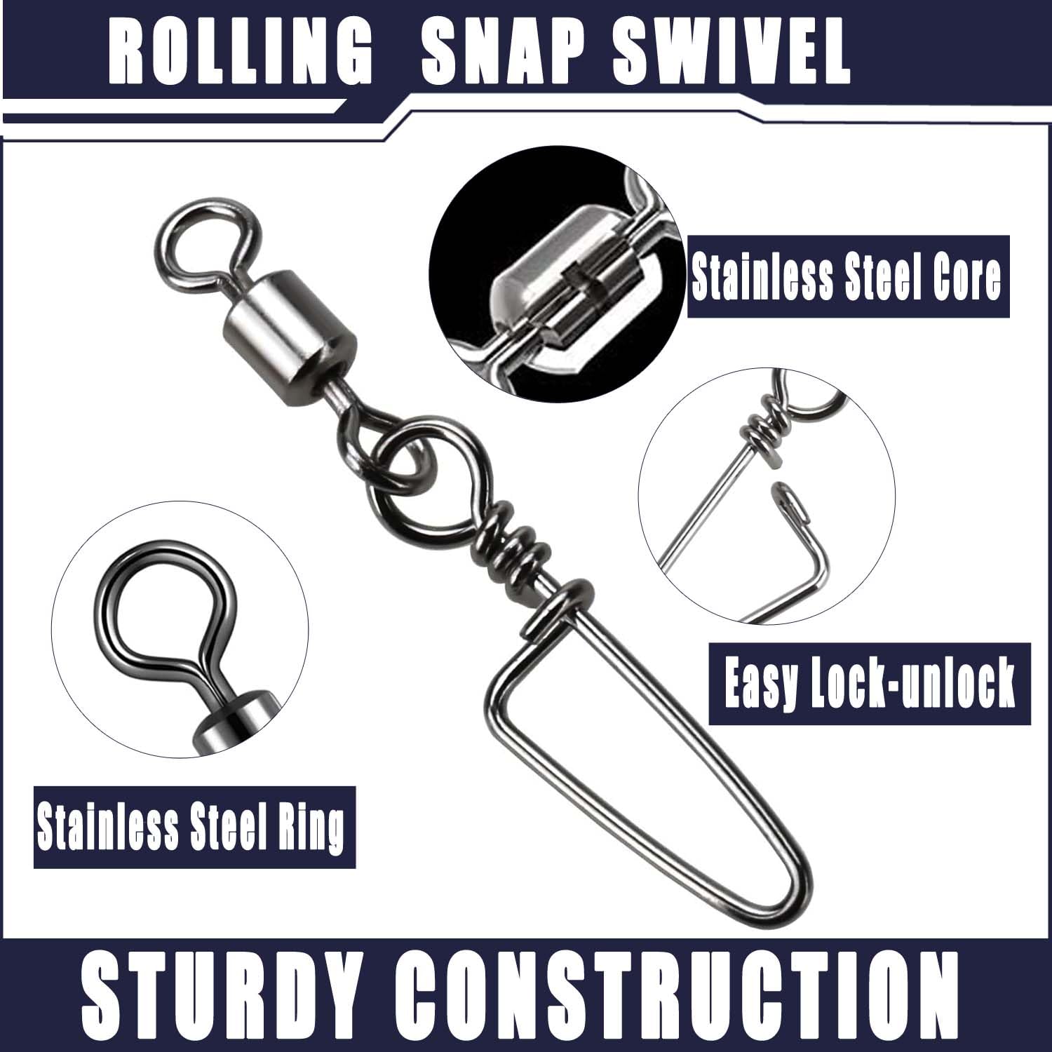 Barrel swivels with coastlock snaps in ENERHIKE set