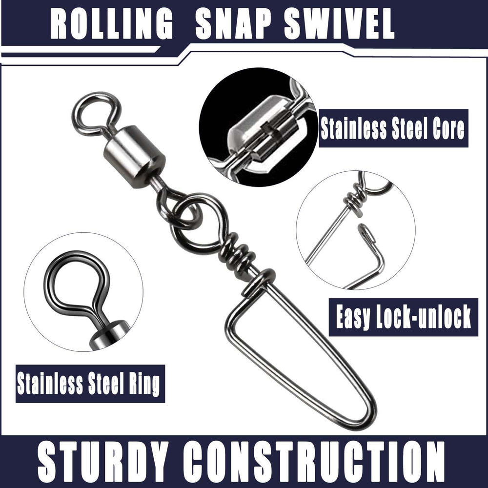 Barrel swivels with coastlock snaps in ENERHIKE set
