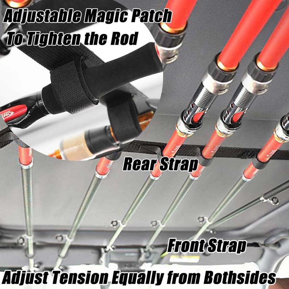 Front and rear straps for Enerhike rod carrier