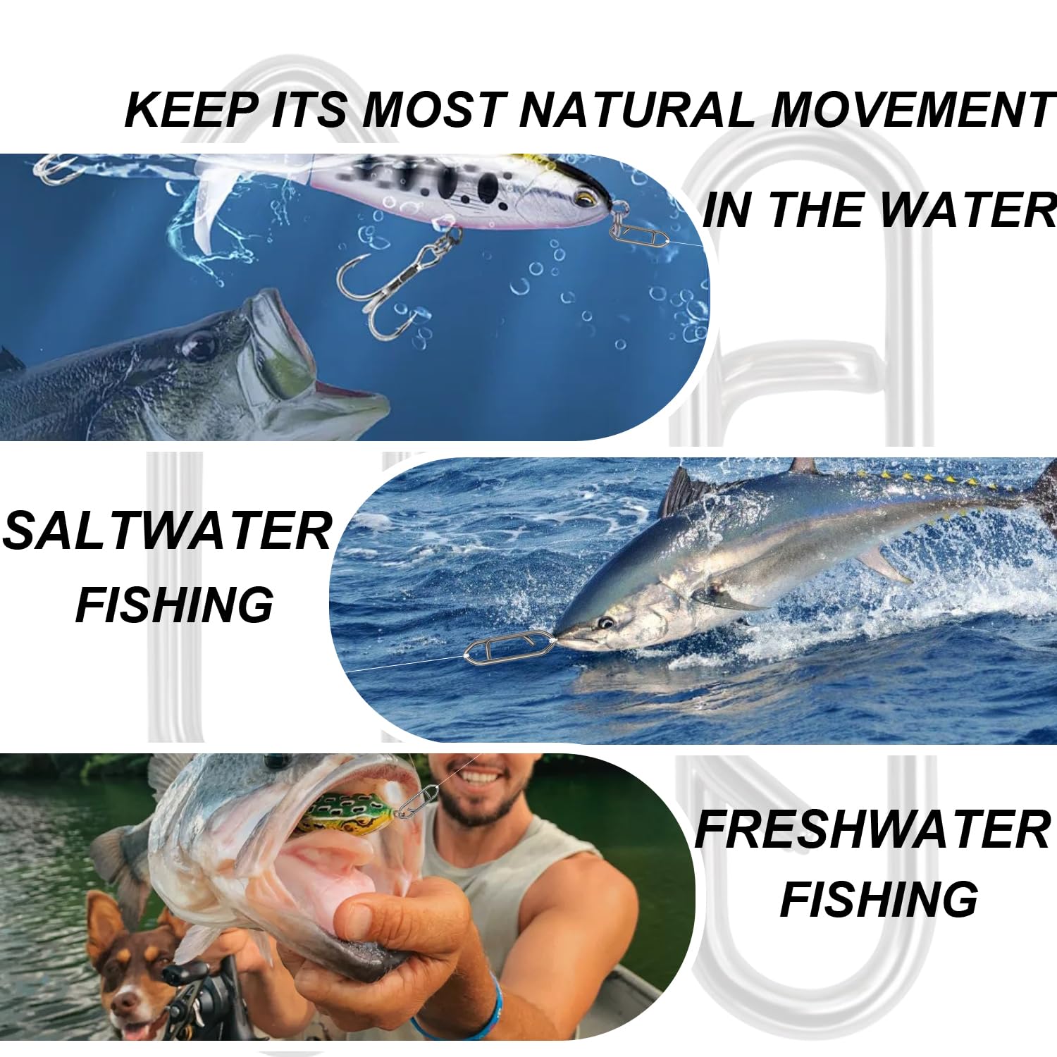 ENERHIKE power clips for freshwater and saltwater rigs and versatile tackle