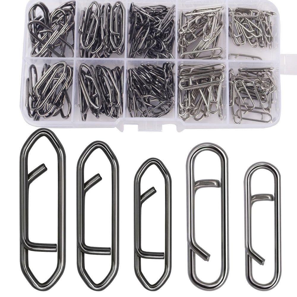 ENERHIKE 200pcs Fishing Power Clips box with assorted sizes