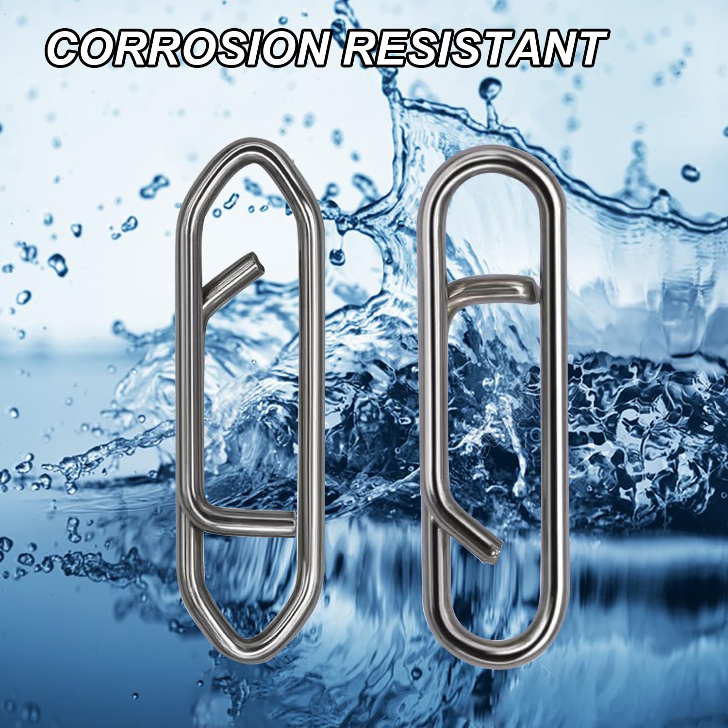 One-piece stainless steel quick-open lock fishing clips