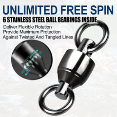 Enerhike fishing swivel in black nickel finish - size #3