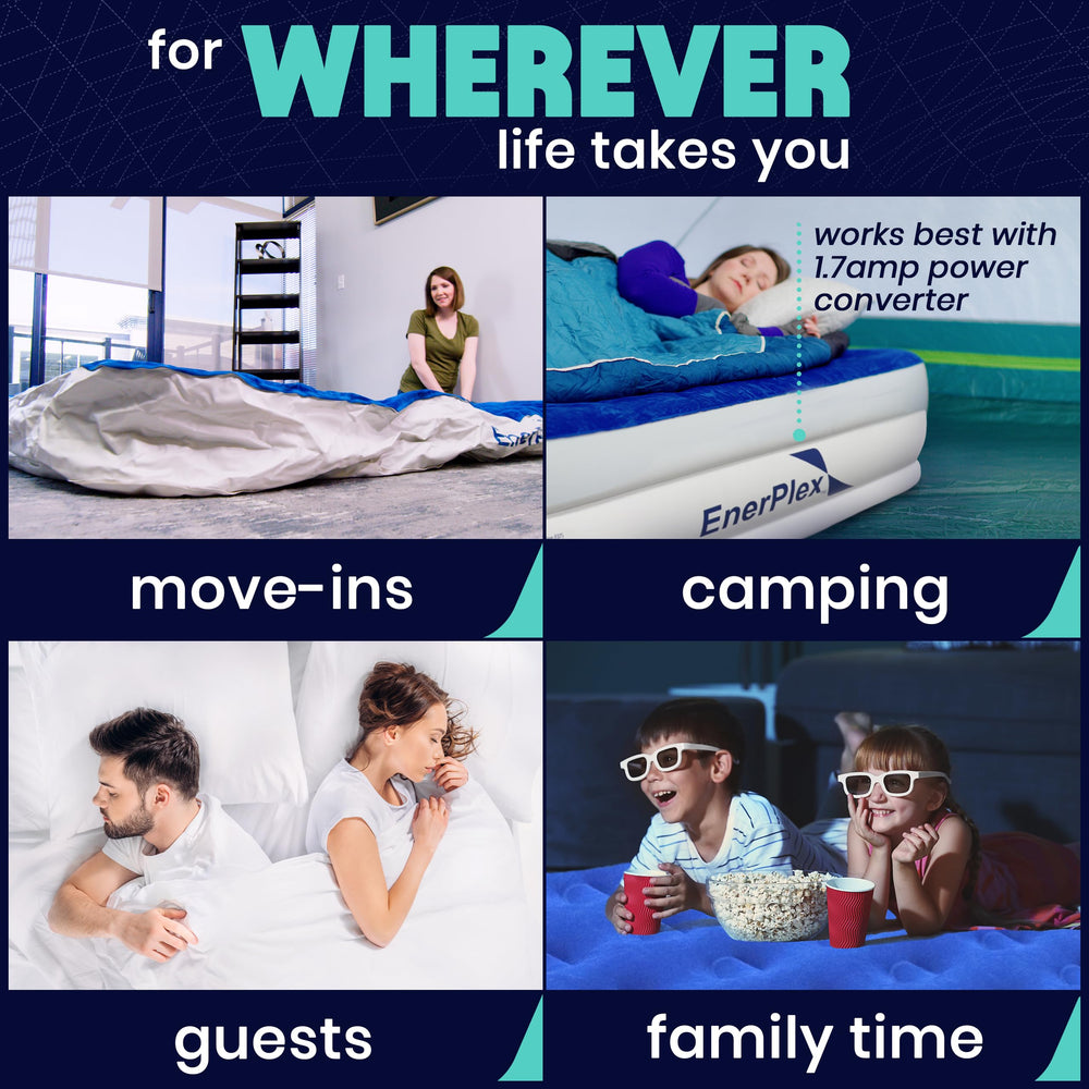 EnerPlex air mattress with 2-year warranty for reliable coverage
