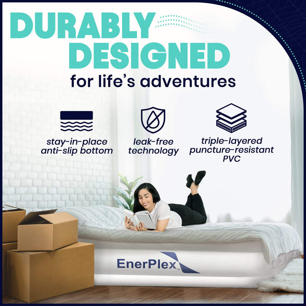 EnerPlex never-leak technology helps prevent leakage for steadier sleep