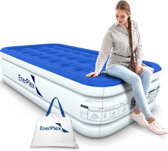 EnerPlex twin air mattress with built-in pump inflates quickly