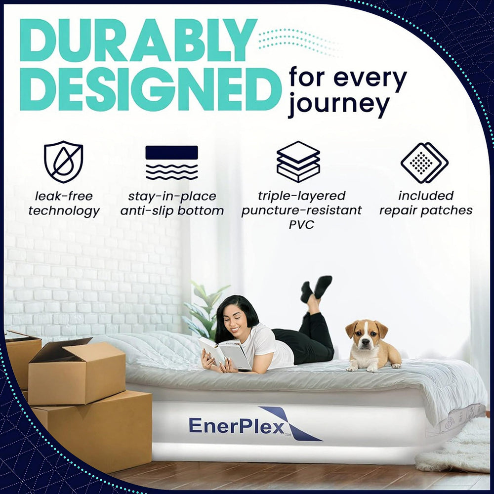 EnerPlex Twin Air Mattress portable carry bag highlights easy storage and travel convenience.