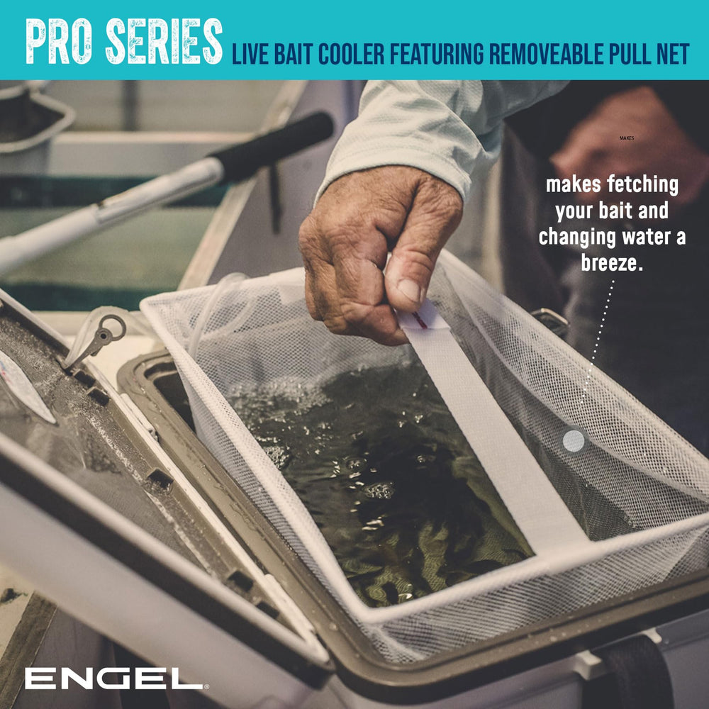 ENGEL 19Qt cooler pro lid design seals securely for outdoors conditions.