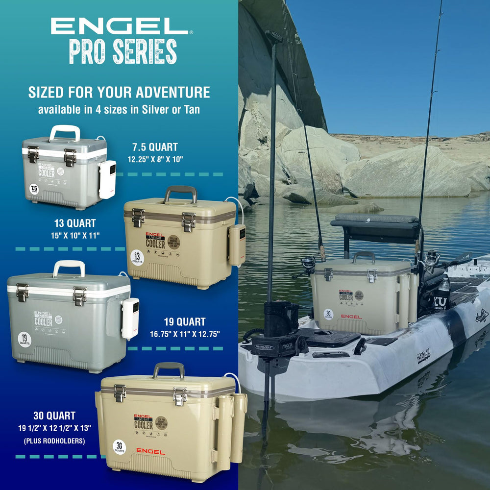 ENGEL 30QT inside view showing spacious bait well and aerator placement