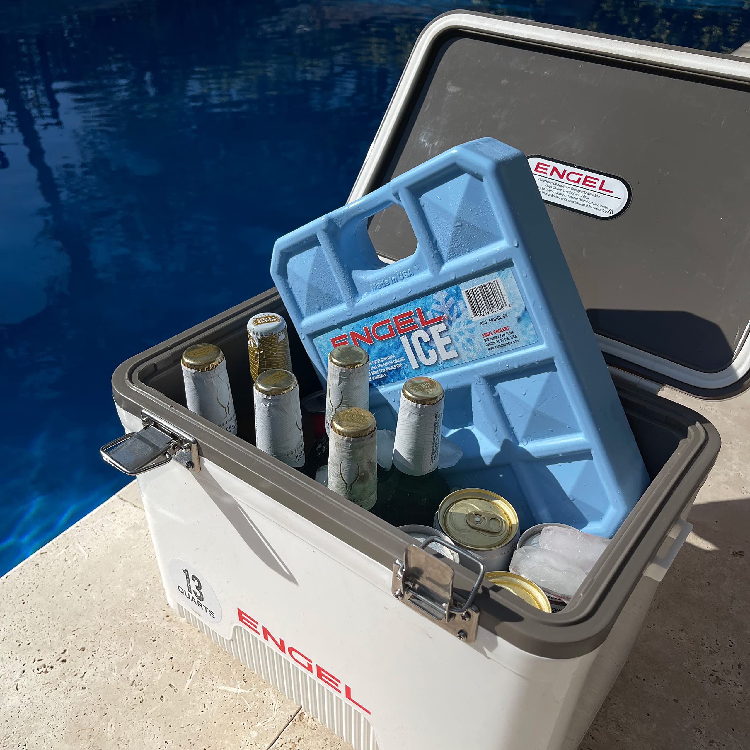 ENGEL 32°F Cooler Pack packaged emphasizes USA-made quality and reusable design