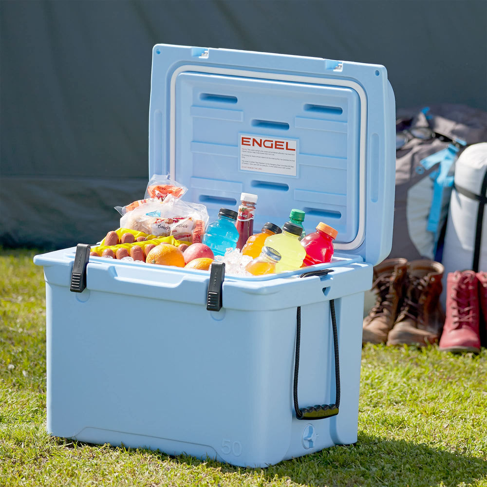 Engel ENG50 bear-resistant-certification visible for bear country camping.