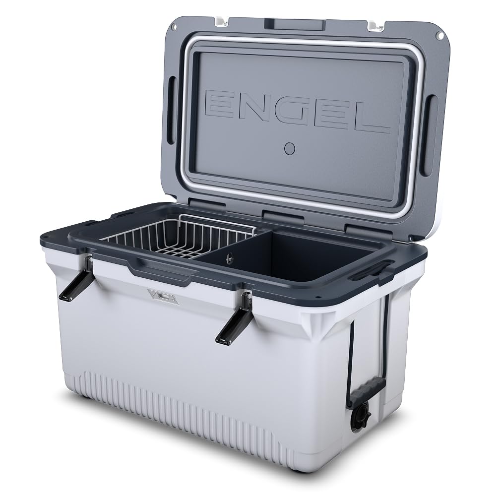 ENGEL 60 QT Ultra-Light cooler insulation-foam highlights premium ice retention for outdoor trips.