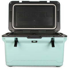 ENGEL 60qt cooler side view highlights lightweight transport for trips