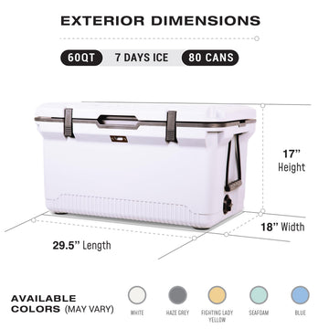 ENGEL 60 QT Ultra-Light cooler wire-basket-removable demonstrates easy clean-up after gatherings.