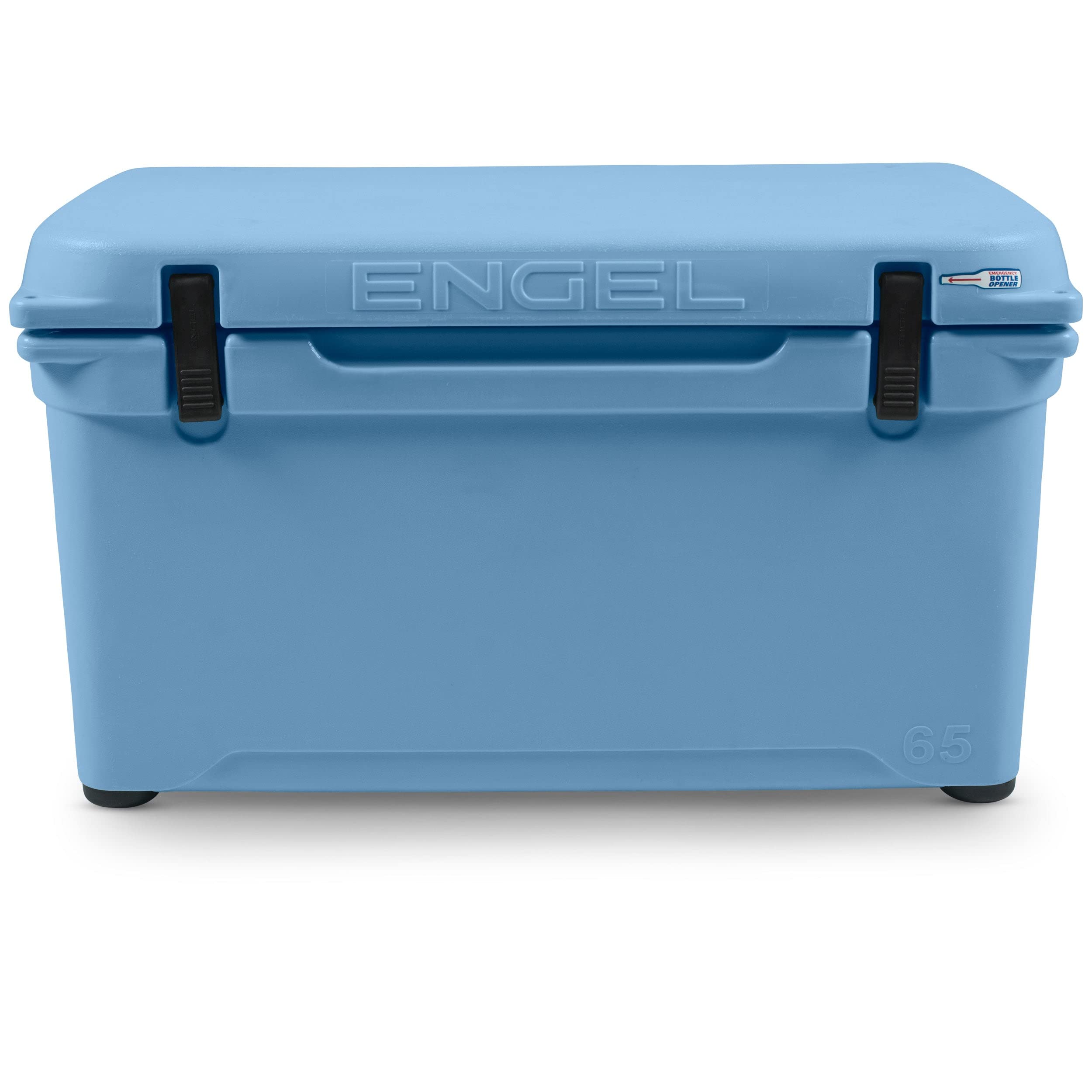 Engel 65-rotomolded cooler with rugged ice retention for camping and fishing.