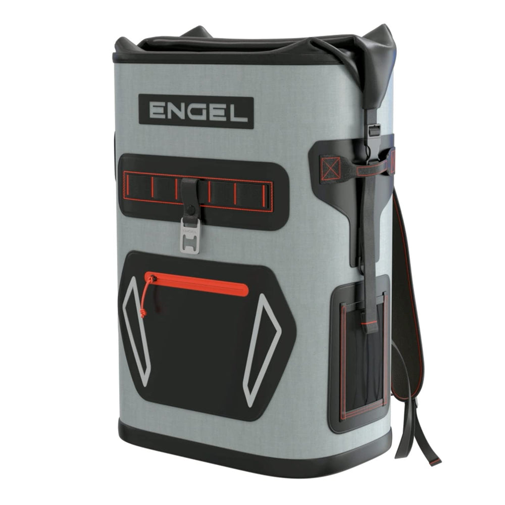 Engel BP25-LG rolltop open for quick beverage access during outdoor trips.