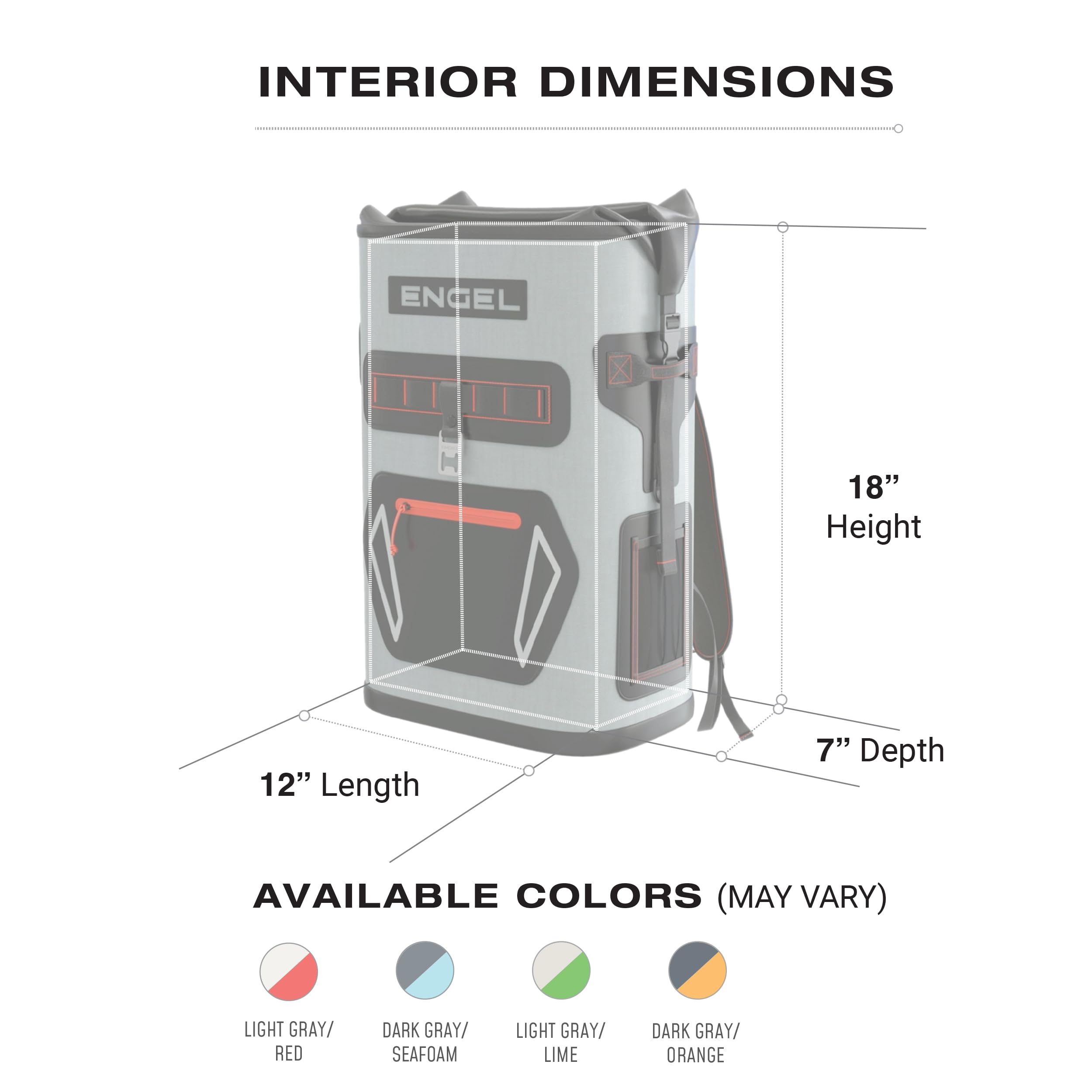 Engel BP25-LG side-pocket storage adds convenient external gear space.