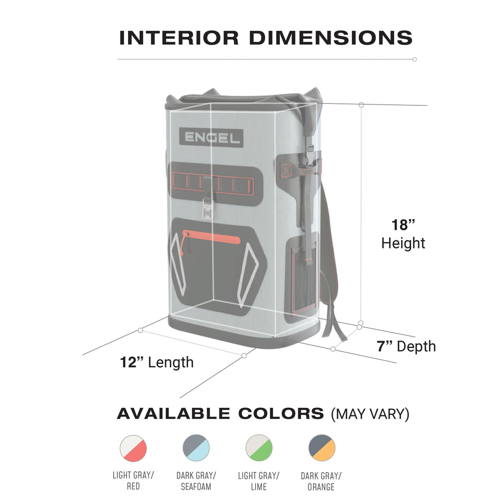 Engel BP25-LG side-pocket storage adds convenient external gear space.