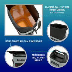 Engel BP25-Orange wide-mouth design facilitates easy loading.