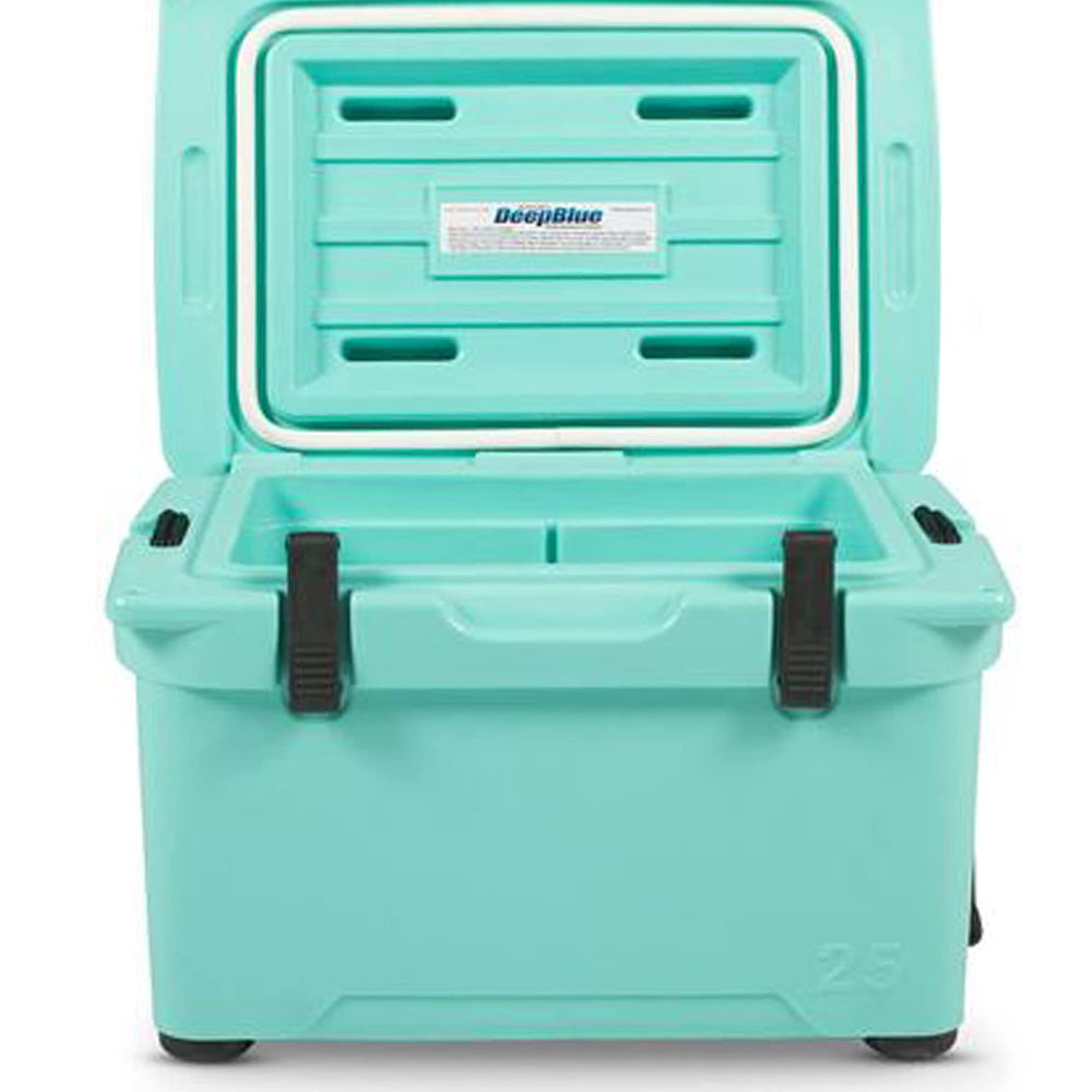 ENGEL ENG25 bear-resistant cooler in seafoam, IGBC certified for bear country use.