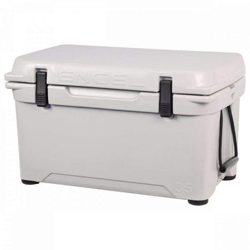 Engel ENG25 with ergonomic handles ready for portable camping transport.