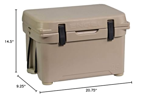 ENGEL ENG25 cooler as portable seat—ergonomic design for on-the-go use