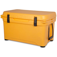 Engel ENG35 cooler in-use on boat demonstrates portable seating for on-water activities