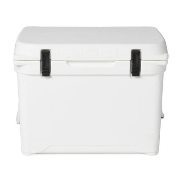 Engel ENG50 cooler demonstrates durable rotomolded construction for rugged use.