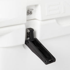 Engel ENG50 cooler with portable seat feature for on-site convenience.