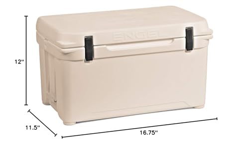 Engel ENG65 cooler camping scene, bear resistant build for safe wilderness outings