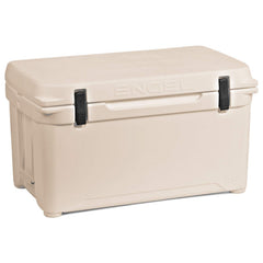 Engel ENG65 cooler lid open, showcasing 58-quart capacity for gear and drinks