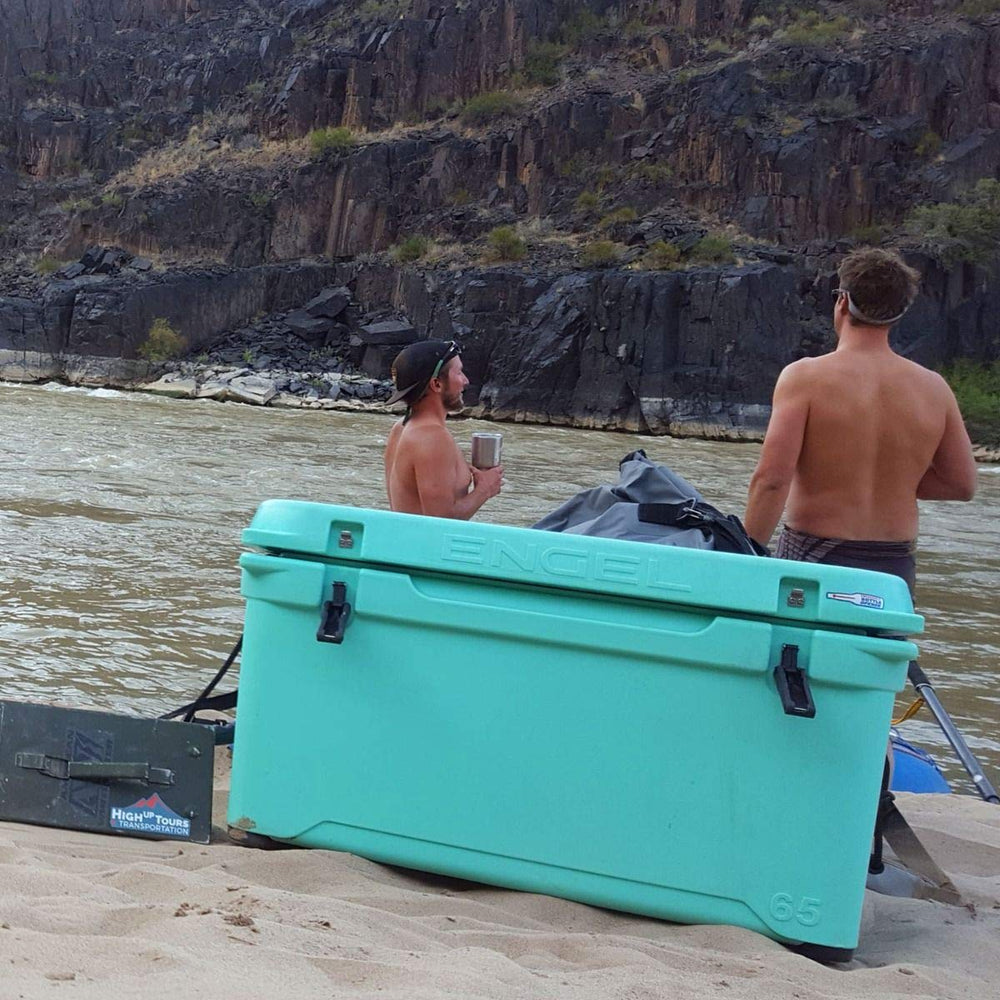 Engel ENG65 portable cooler with ergonomic handles for easy transport