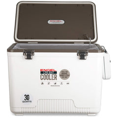 ENGEL ENGLBC30-N hard-shell body with stainless latches withstands rugged trips.