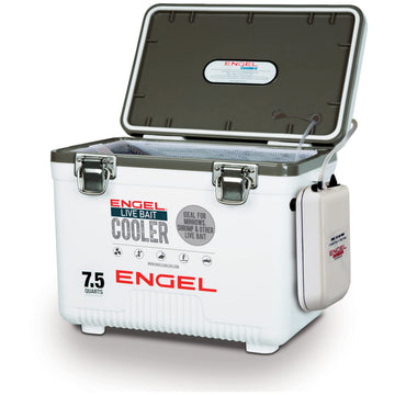 Leak-proof bait bucket prevents spills on boats and vehicles.