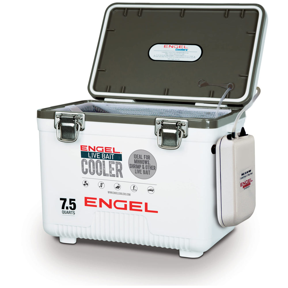 Leak-proof bait bucket prevents spills on boats and vehicles.