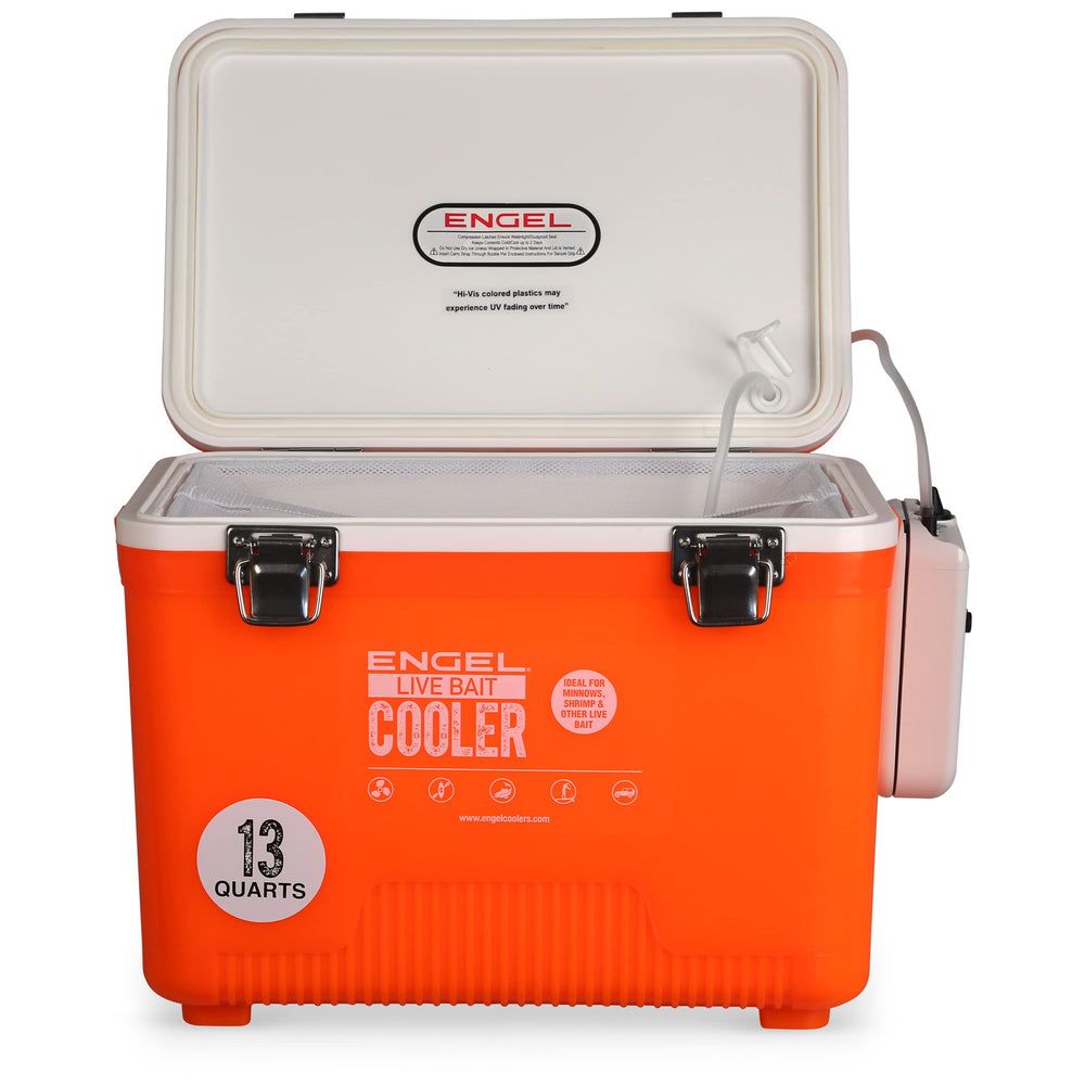 Engel leakproof live bait bucket seals water to protect your boat interior.