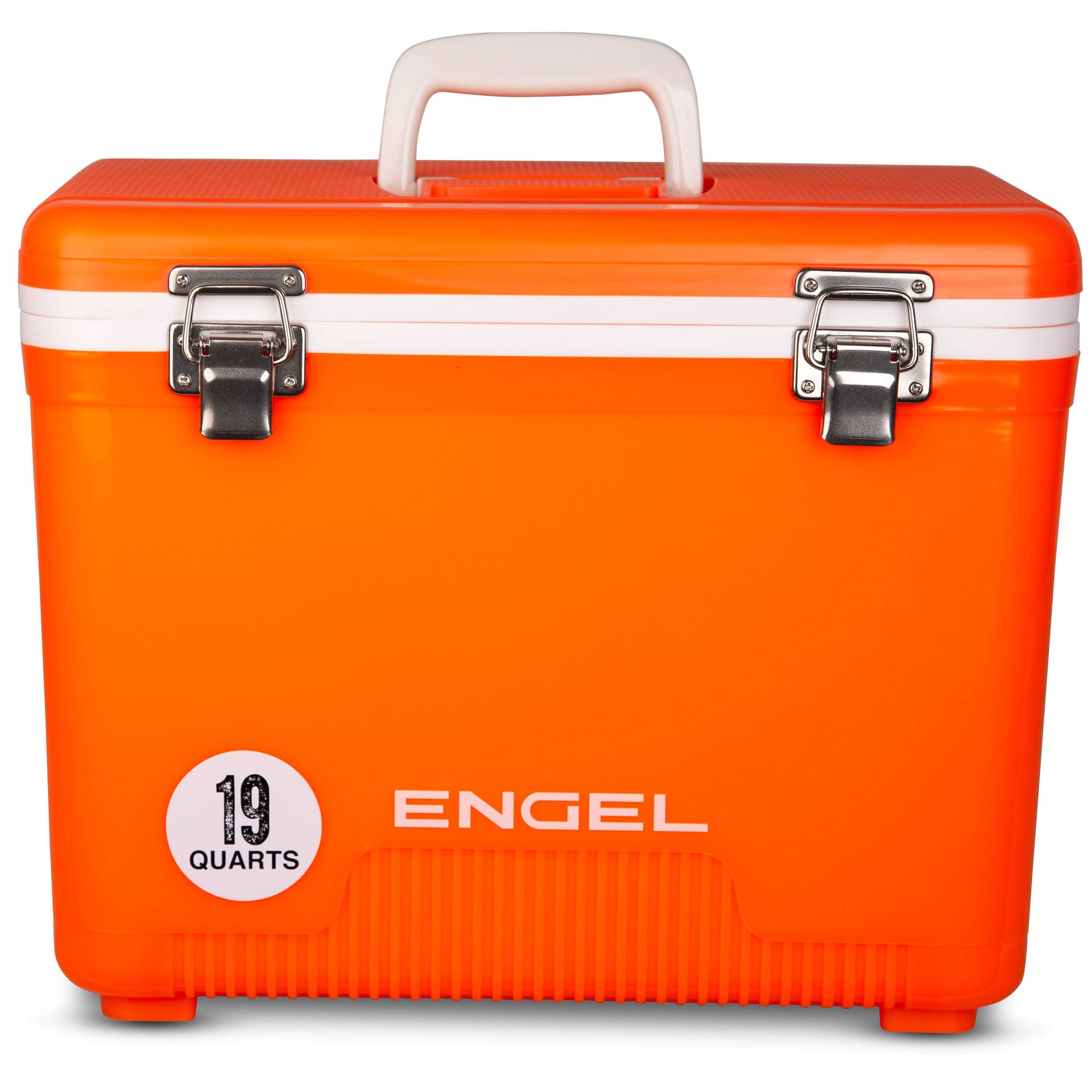 ENGEL UC19 front-angle orange exterior for durable outdoor use and quick access.