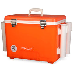 Engel UC30 built-in rod holders support hands-free fishing setups.