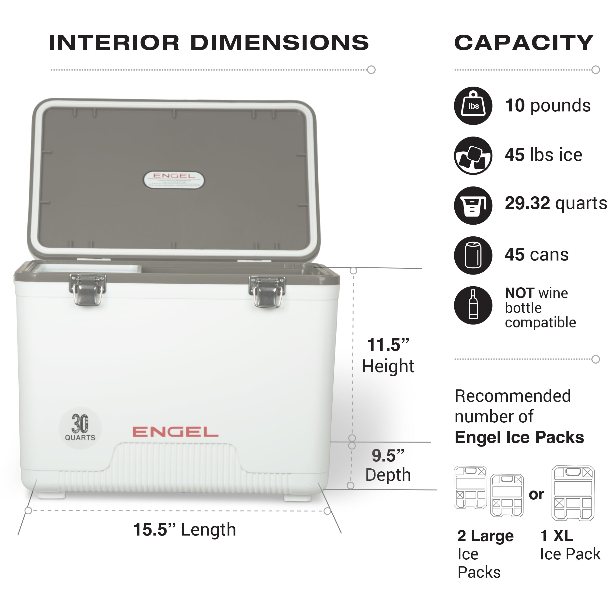 Engel UC30 preserves ice for up to two days, ideal for camping.