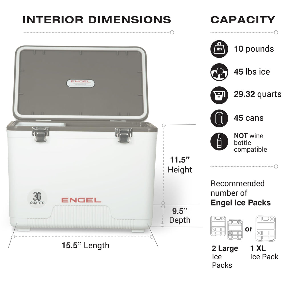 Engel UC30 preserves ice for up to two days, ideal for camping.