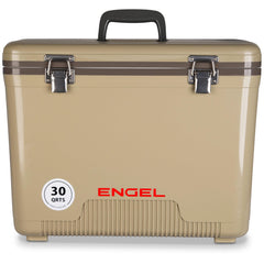 Engel UC30 tan leak-proof lunchbox with closed lid for travel