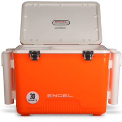 Engel UC30 orange high-visibility exterior helps quick spotting on trips.