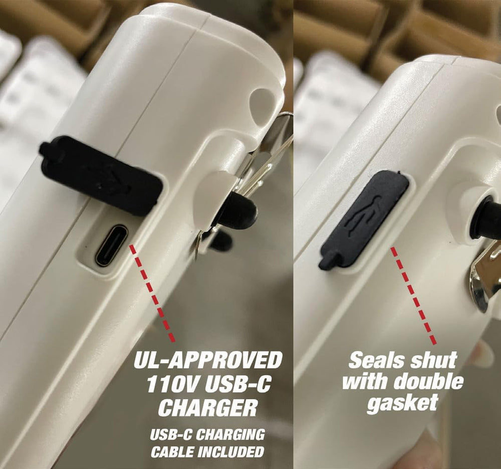 ENGEL USB-C charging setup allows use while charging in the field