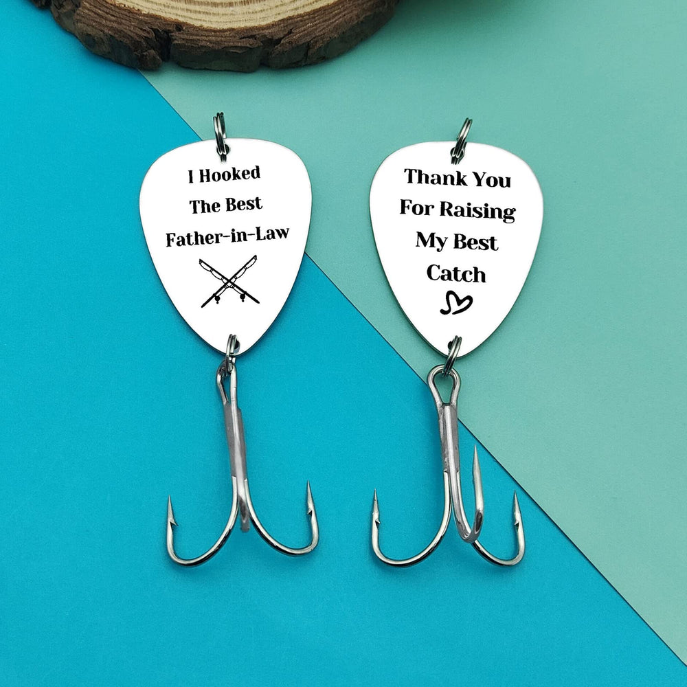 Engraved fishing hook for Father of the Groom
