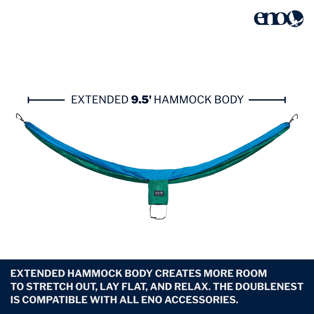 ENO DoubleNest supports up to 400 lb for versatile outdoor use
