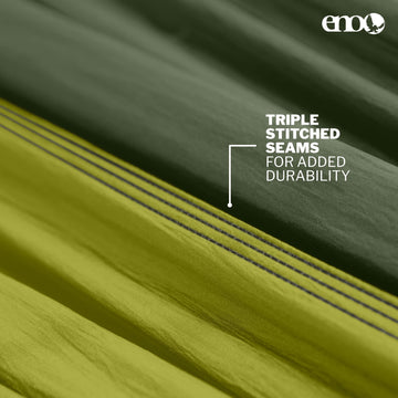 ENO DoubleNest by the beach captures sun, breeze, and easy lounging.